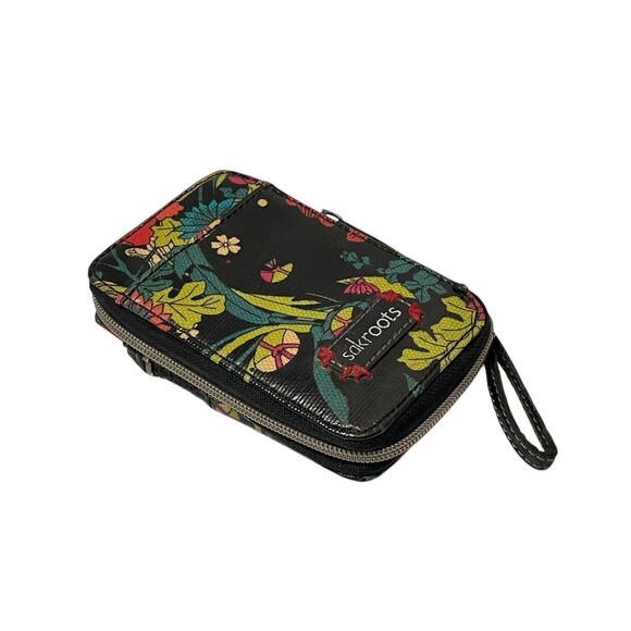 Sakroots Boho Chic Multicolor Floral Print Smartphone Wallet Wristlet Purse - Picture 2 of 11